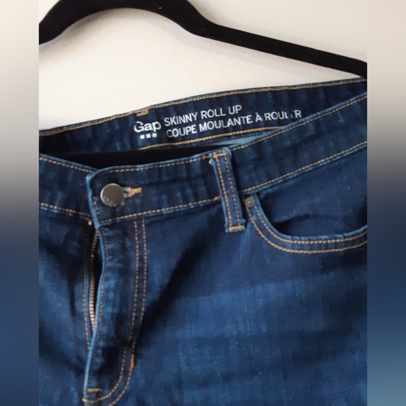 Gap Womens Skinny Roll Up Jean Shorts Sz 18 - Picture 4 of 8